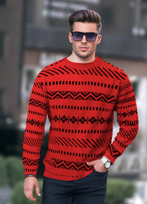 KELONBRO Printed Men Round Neck Red T-Shirt