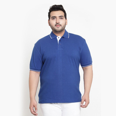 SCOTT INTERNATIONAL Solid Men Polo Neck Blue T-Shirt