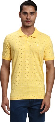 PARX Printed Men Polo Neck Yellow T-Shirt