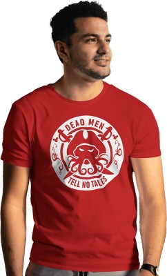 GoofKart Printed, Typography Men Round Neck Red T-Shirt