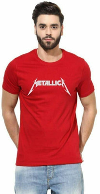 joy&happiness Graphic Print Men Round Neck Red T-Shirt