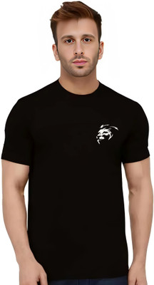 BS trendy collecton Printed Men Round Neck Black T-Shirt