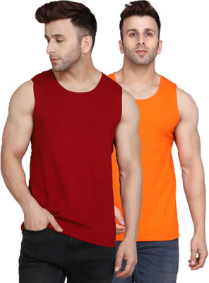 SLOWLORIS Solid Men Round Neck Multicolor T-Shirt