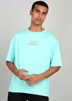KILLER Printed Men Round Neck Light Green T-Shirt