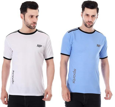 NEEPRI Printed Men Round Neck Multicolor T-Shirt