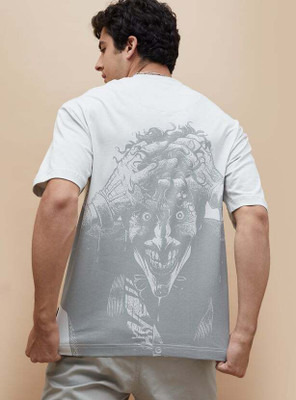 Fame Forever by Lifestyle Printed Men Crew Neck Grey T-Shirt