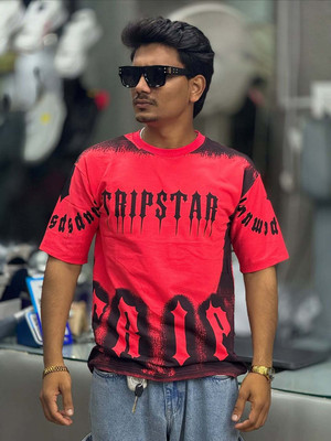 THEPYSTORE Printed Men Round Neck Yellow T-Shirt