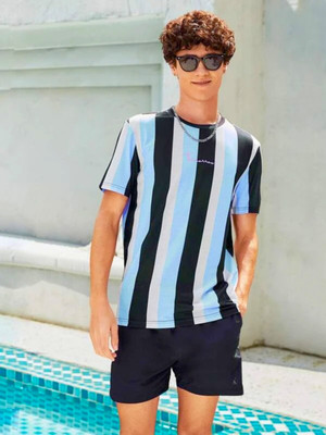 TANDUL Striped Men Round Neck Multicolor T-Shirt