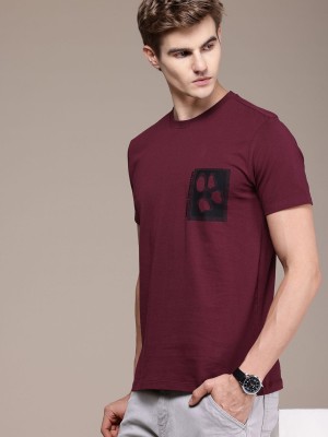 French Connection Printed Men Round Neck Brown T-Shirt