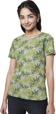 YU by Pantaloons Casual Printed Women Green Top