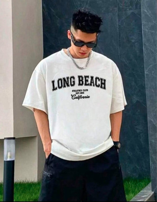 FURRR Printed Men Round Neck White T-Shirt