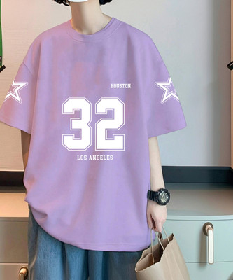 HouseOfCommon Graphic Print Men Round Neck Purple T-Shirt
