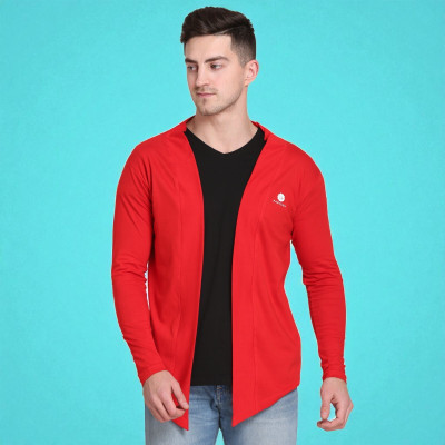 FARICON Solid Men Round Neck Red T-Shirt