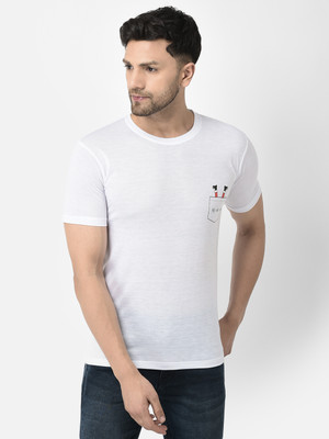 IESHNE LIFESTYLE Graphic Print Men Round Neck White T-Shirt