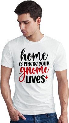 Seek Buy Love Printed Men Round Neck White T-Shirt