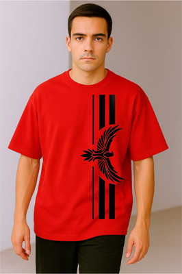 goodsign Printed Men Round Neck Red T-Shirt