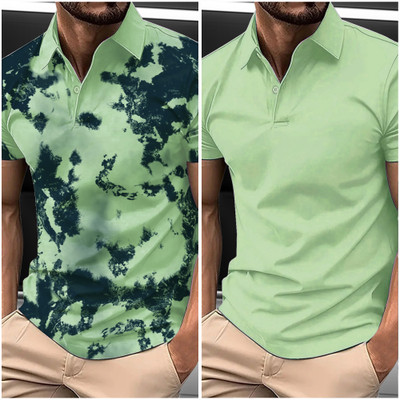 Merriment Printed Men Polo Neck Light Green T-Shirt