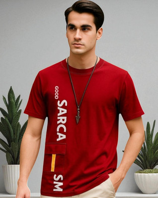 Autna Printed Men Round Neck Red T-Shirt