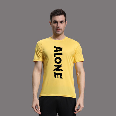 InkTees Printed Men Round Neck Yellow T-Shirt