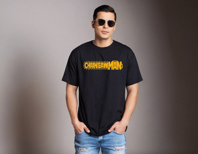 Be Crazyy Printed Men Round Neck Black T-Shirt