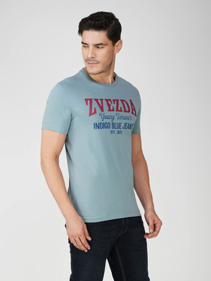 Zvezda Printed Men Round Neck Blue T-Shirt