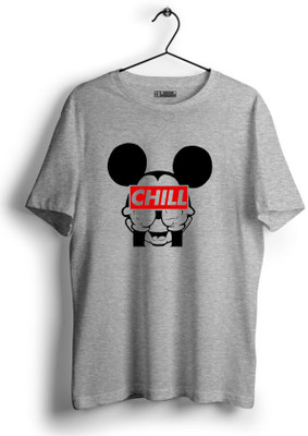 Deccan Store Printed Men Round Neck Grey T-Shirt