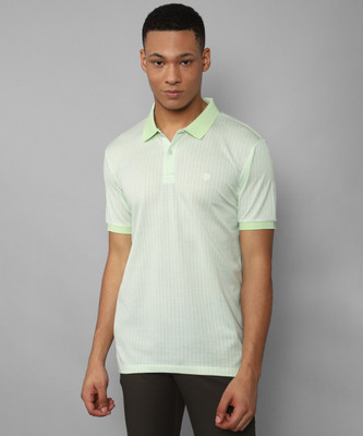 Allen Solly Solid Men Polo Neck Green T-Shirt