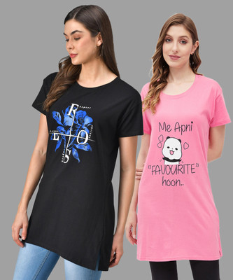 DreamBe Women Nightshirts(Multicolor)