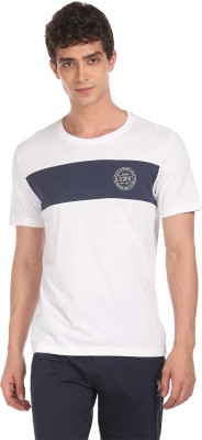 U.S. POLO ASSN. Solid Men Round Neck White T-Shirt