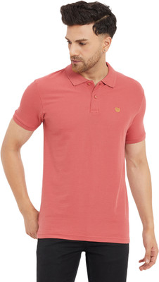 DUKE Solid Men Polo Neck Red T-Shirt