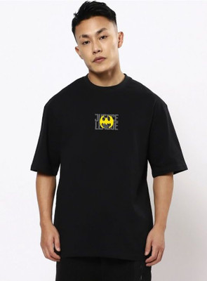 Sheetal Printed Men Round Neck Black T-Shirt