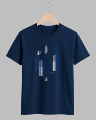 Velvawear Printed Men Round Neck Light Blue T-Shirt
