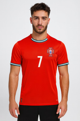 YUTU Printed Men Round Neck Red T-Shirt