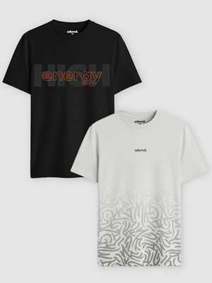 Unbrnd Graphic Print Men Round Neck Multicolor T-Shirt