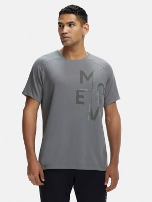 JOCKEY Solid Men Round Neck Grey T-Shirt