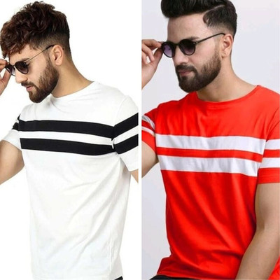 Jaqque Printed Men Round Neck Multicolor T-Shirt