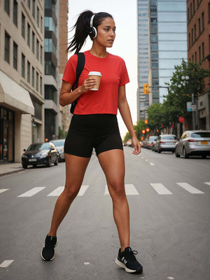 BlissClub Solid Women Round Neck Red T-Shirt