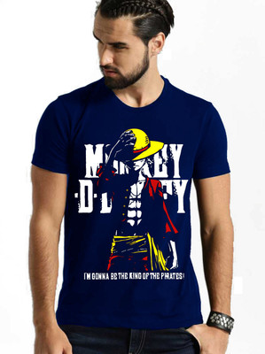 VIKCLIQUE Graphic Print Men Round Neck Blue T-Shirt