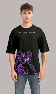 ABJ Fashion Printed Men Round Neck Black T-Shirt