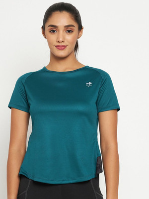 TVASTRA Printed Women Round Neck Dark Green T-Shirt