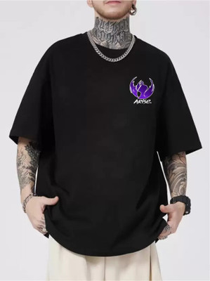 Zenloop Styles Printed Men Round Neck Black T-Shirt