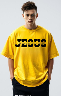 goodsign Typography Men Round Neck White T-Shirt