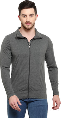 Tresna Trending Solid Men Polo Neck Grey T-Shirt
