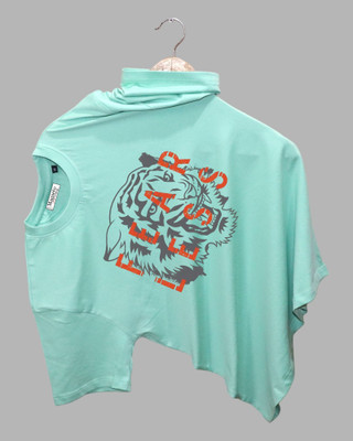 Magneto Printed Men Round Neck Green T-Shirt