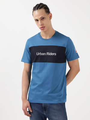 LEE Printed Men Crew Neck Blue T-Shirt