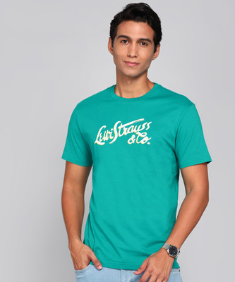 LEVI'S Printed Men Crew Neck Green T-Shirt