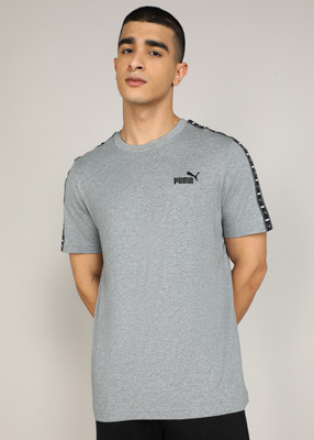PUMA Printed Men Crew Neck Grey T-Shirt