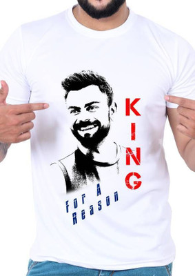 GPGARMENTSS Printed Men Round Neck Blue T-Shirt