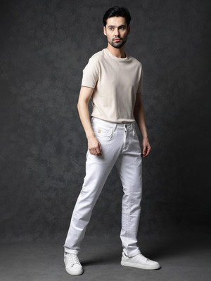 RARE RABBIT Solid Men Round Neck Beige T-Shirt