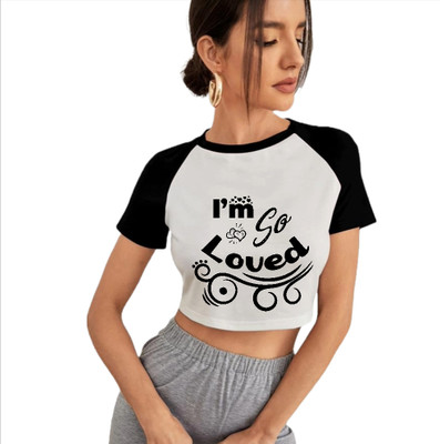 GNAP Typography Women Round Neck Silver T-Shirt